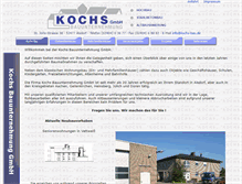 Tablet Screenshot of kochs-bau.de
